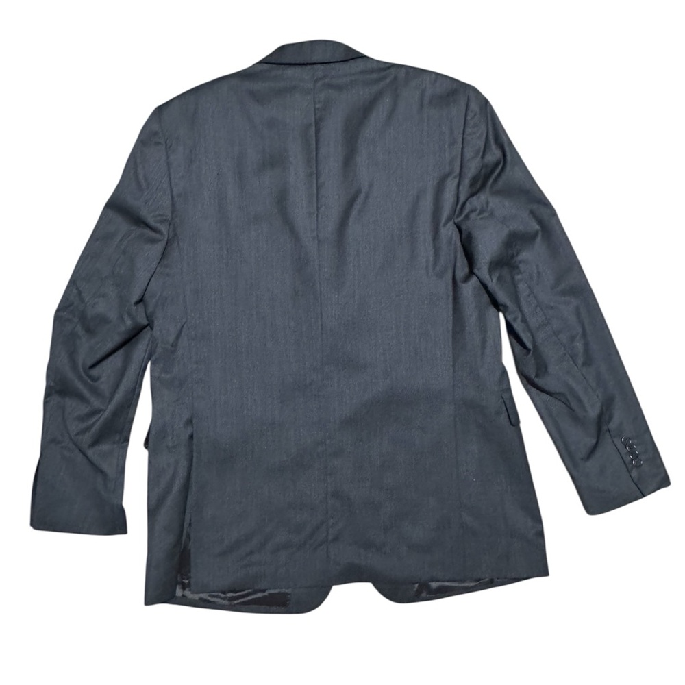 ❌SOLD❌ ERMENEGILDO ZEGNA Men’s Wool Slim Fit Charcoal Single Breasted Blazer 44L - Picture 3 of 14